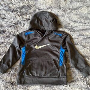 Nike Kids Charcoal and Blue Hoodie